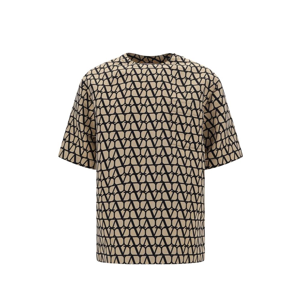 T-shirt en soie marron Valentino Garavani