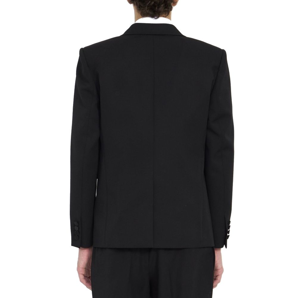 Blazer noir en laine Saint Laurent