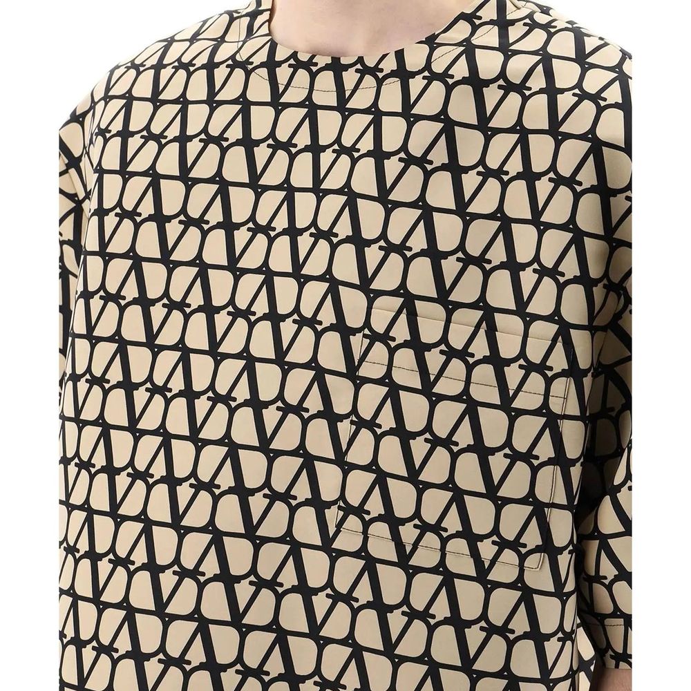 T-shirt en soie marron Valentino Garavani