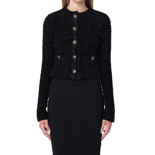 Cardigan noir en coton Balenciaga