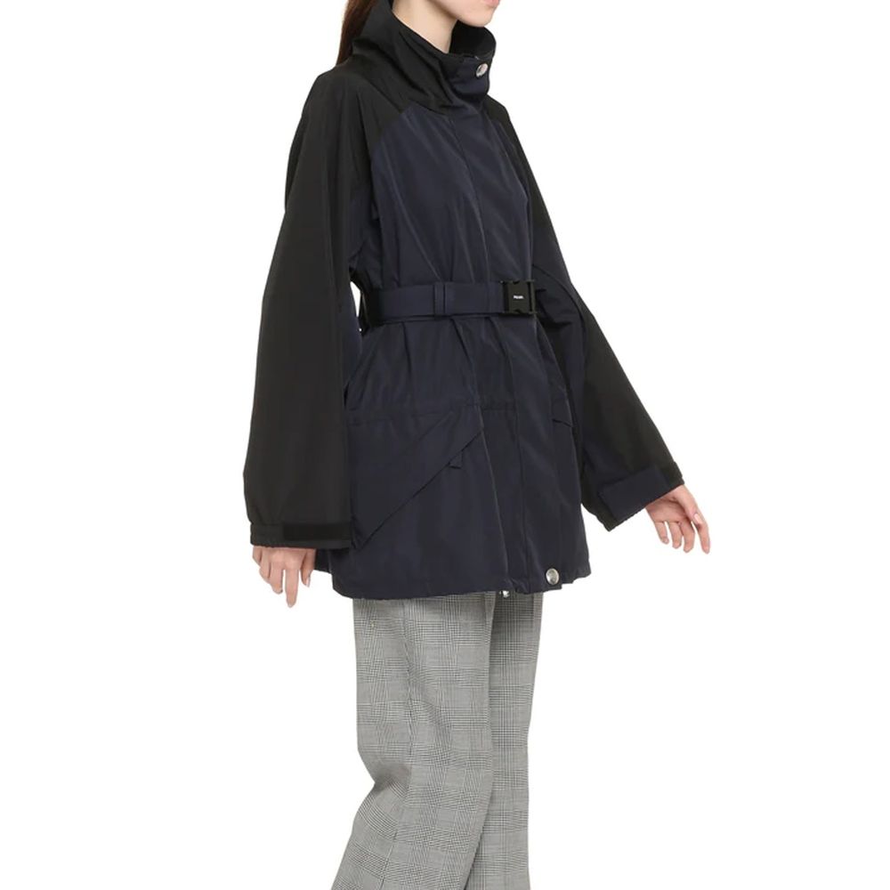 Blouson en nylon bleu Prada