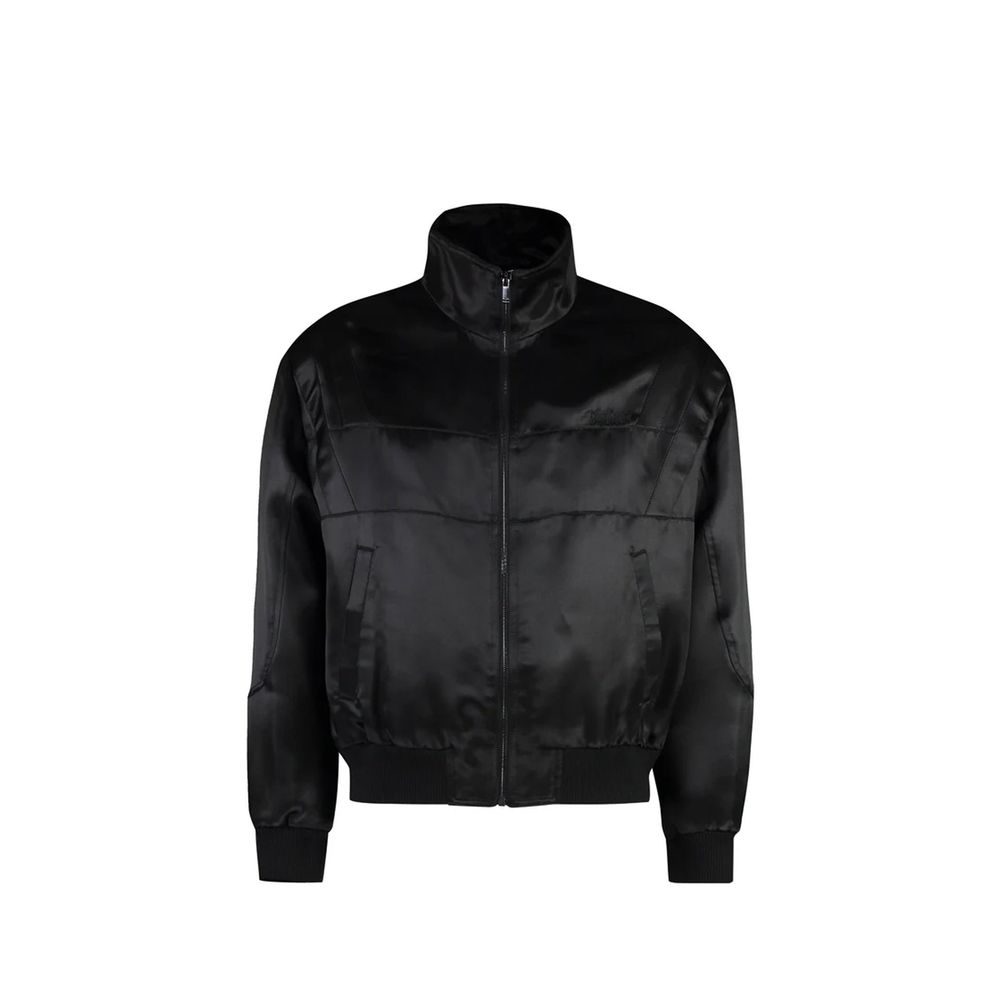 Bomber Saint Laurent en soie noire