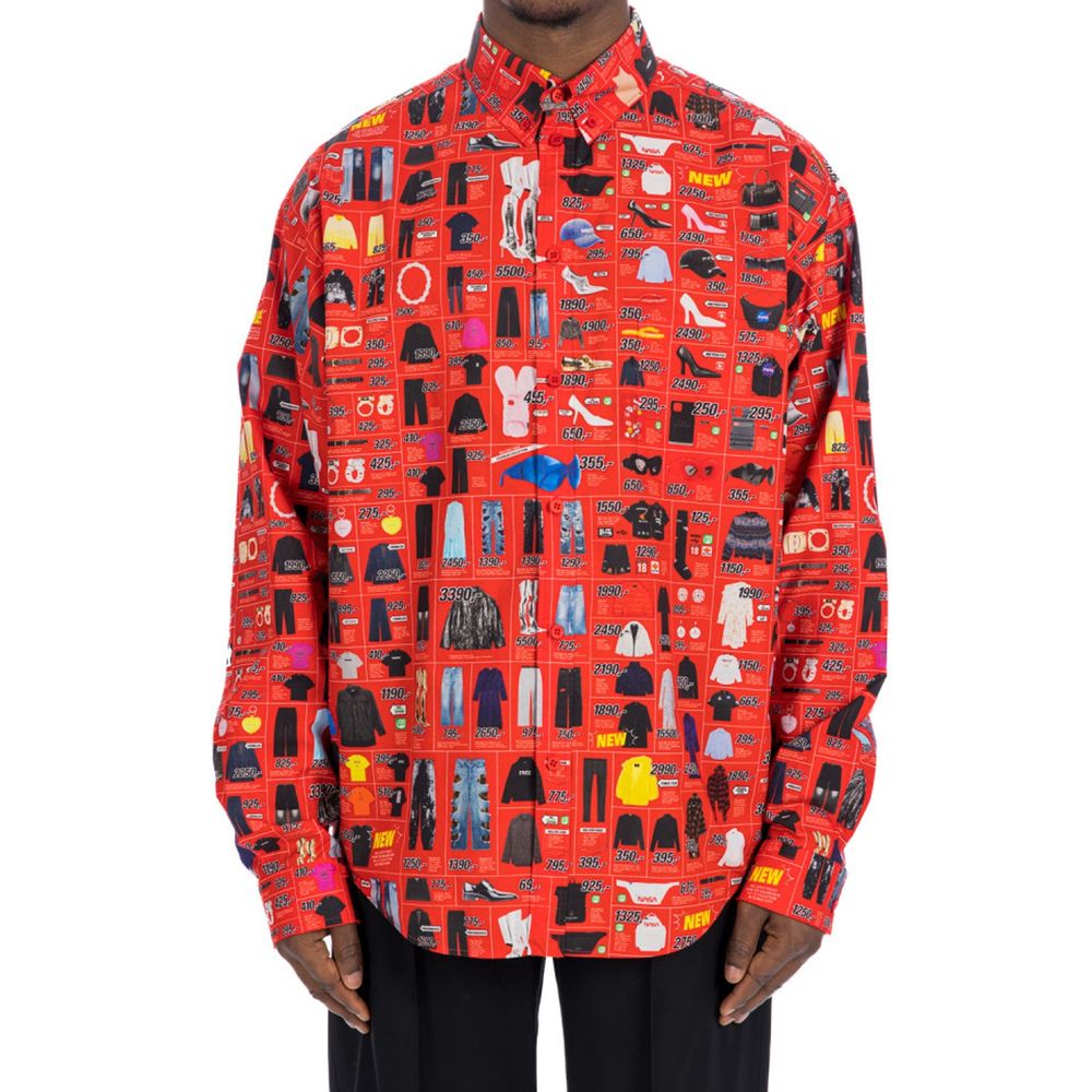 Chemise Balenciaga en coton multicolore à motif