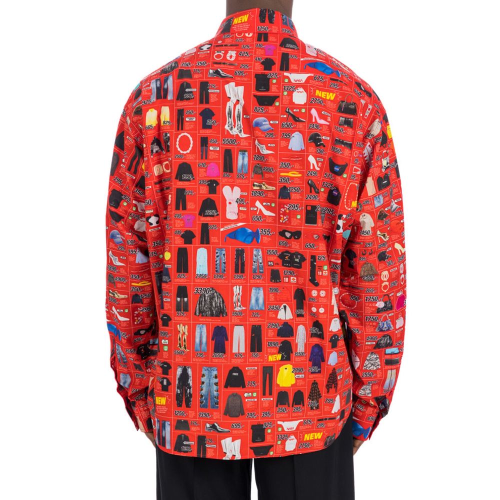 Chemise Balenciaga en coton multicolore à motif