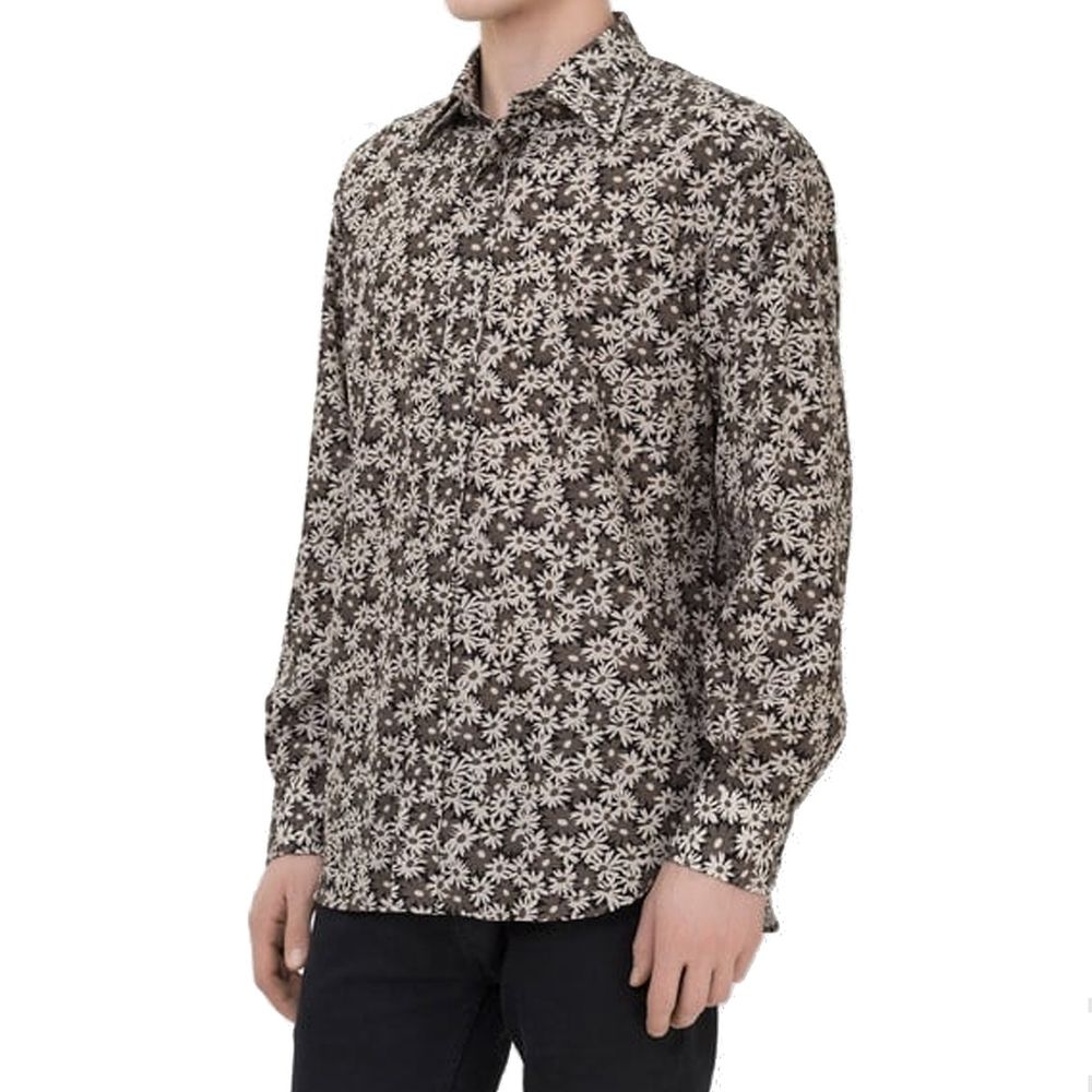 Chemise Tom Ford bicolore en coton à motif
