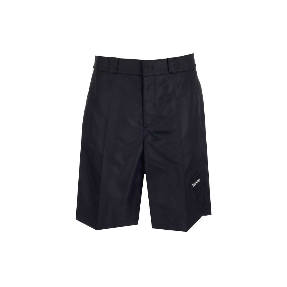 Shorts bermudas Valentino Garavani en nylon noir