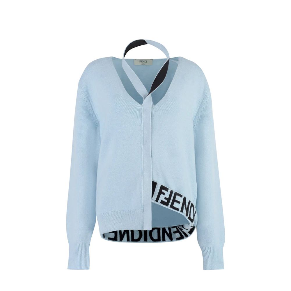 Cardigan Fendi en cachemire bleu