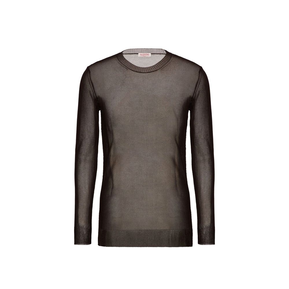 Sweat-shirt Valentino Garavani en soie marron