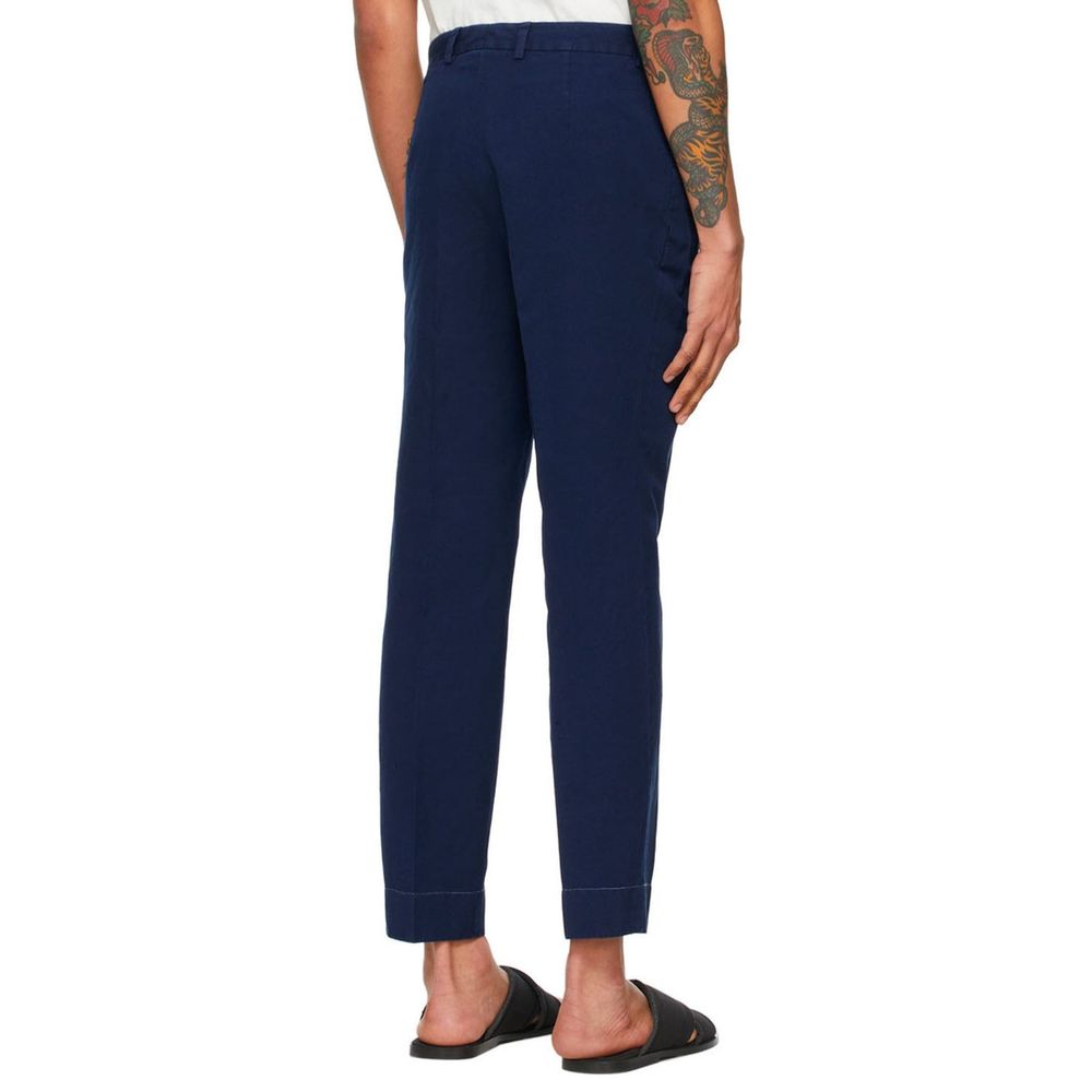 Pantalon décontracté en coton bleu Maison Margiela