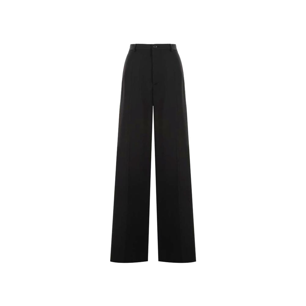 Pantalon évasé Balenciaga en laine noire