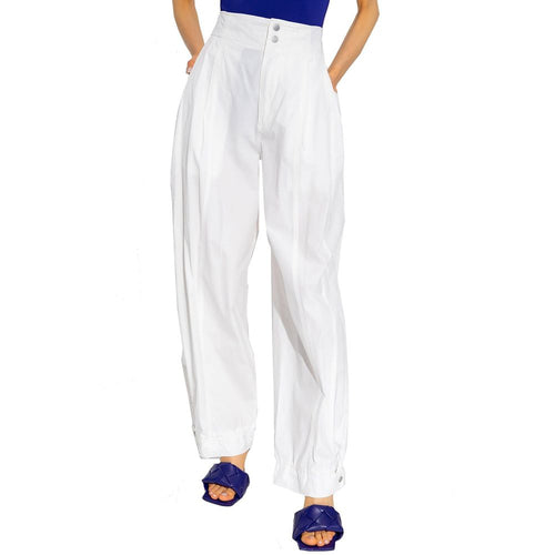 Pantalon décontracté Bottega Veneta en coton blanc