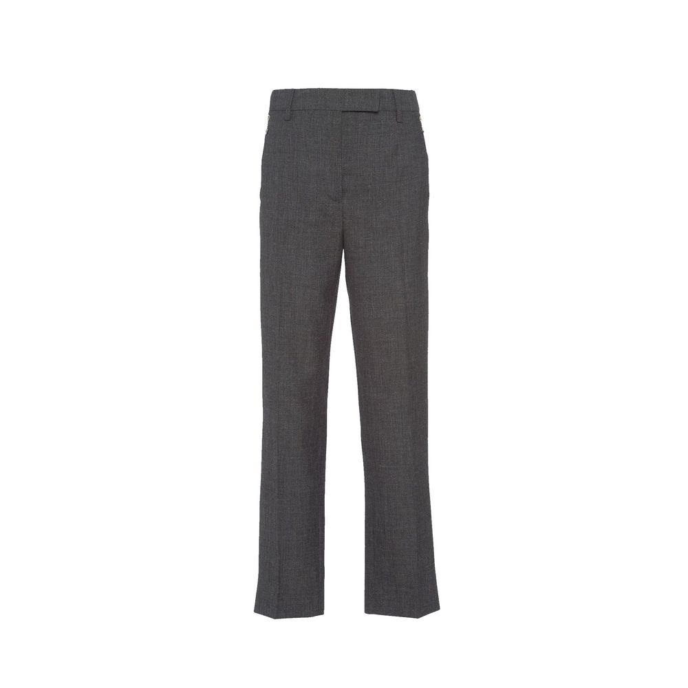 Pantalon Prada gris en laine vierge