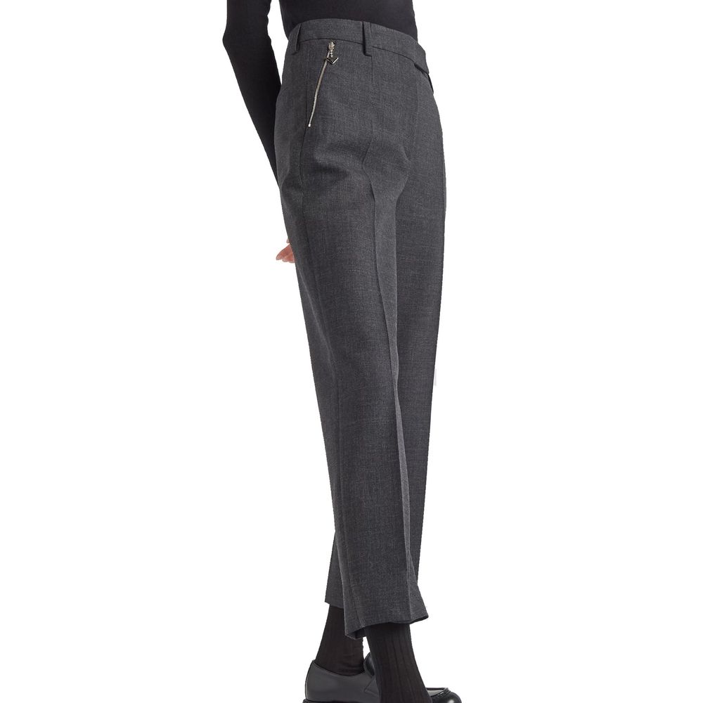 Pantalon Prada gris en laine vierge