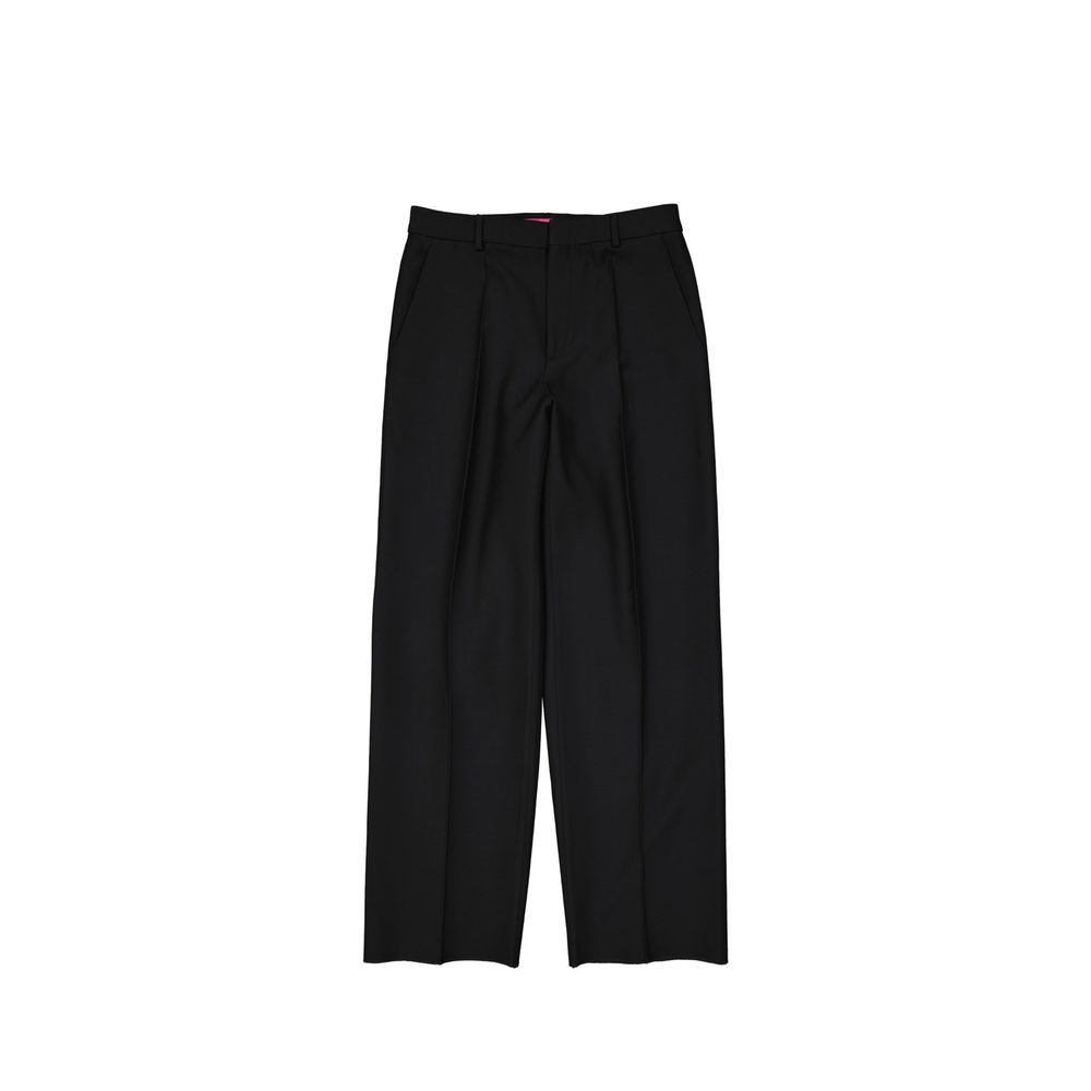 Pantalon évasé Valentino Garavani en soie noire