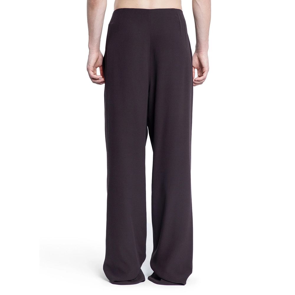 Pantalon de costume Saint Laurent en soie marron