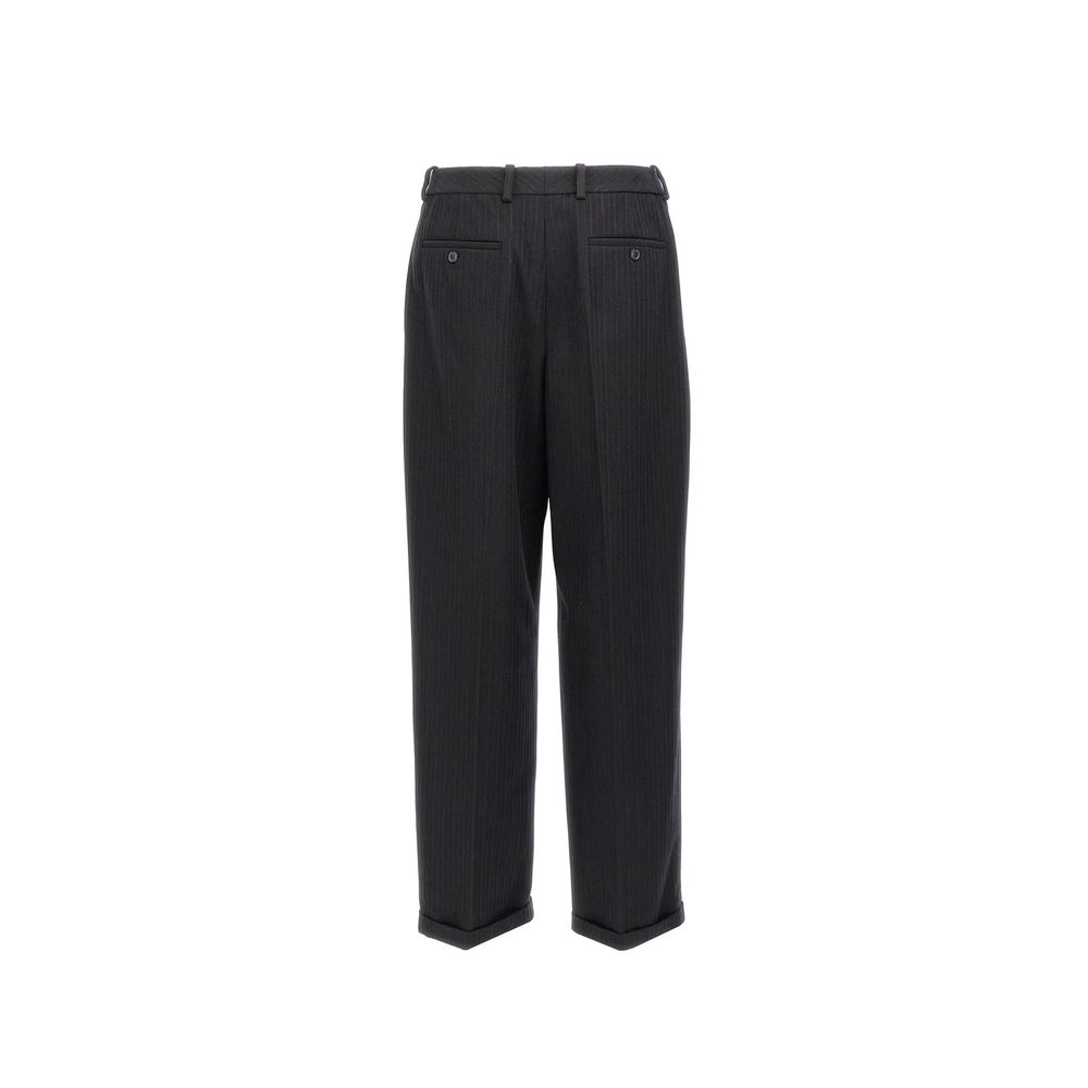Pantalon décontracté en cachemire noir Saint Laurent