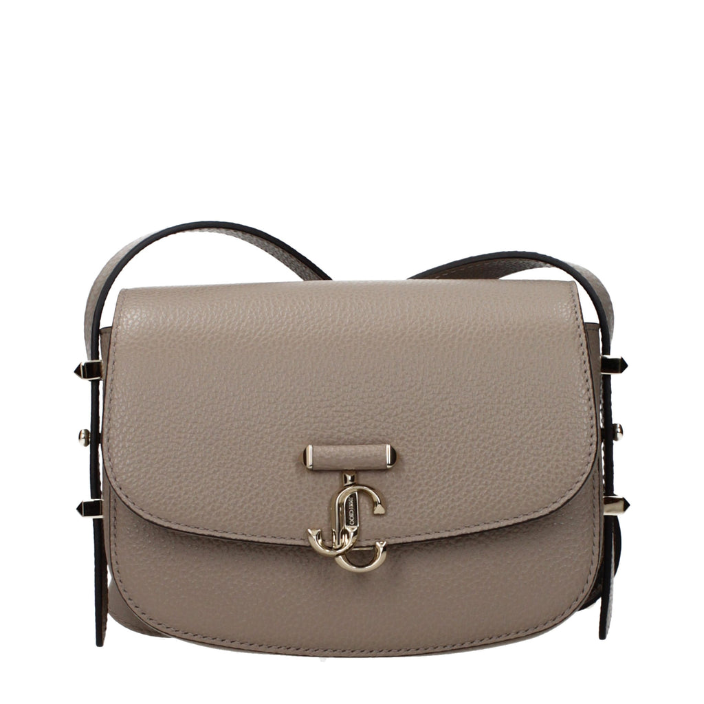 Sac bandoulière Jimmy Choo en cuir gris