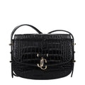 Sac bandoulière en cuir noir Jimmy Choo