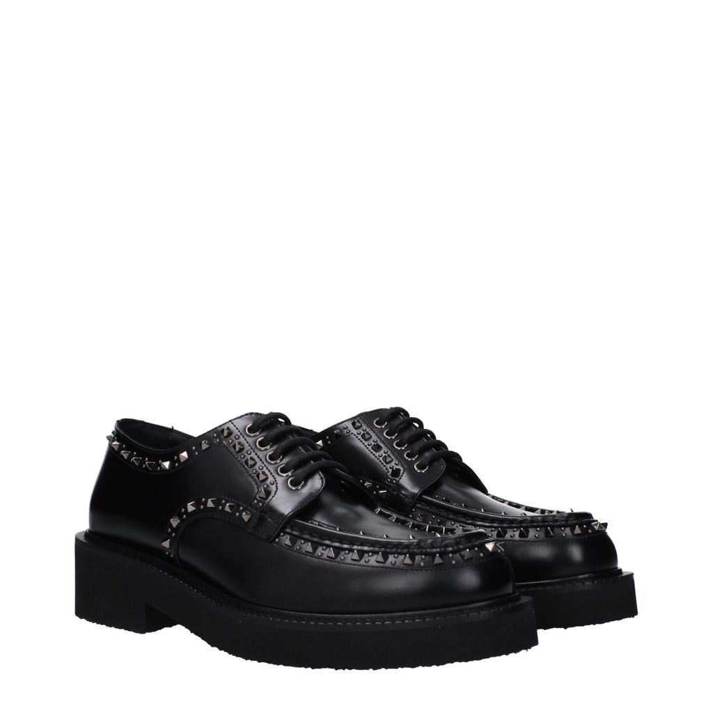 Valentino Garavani Chaussures Richelieu et Derbies en cuir noir