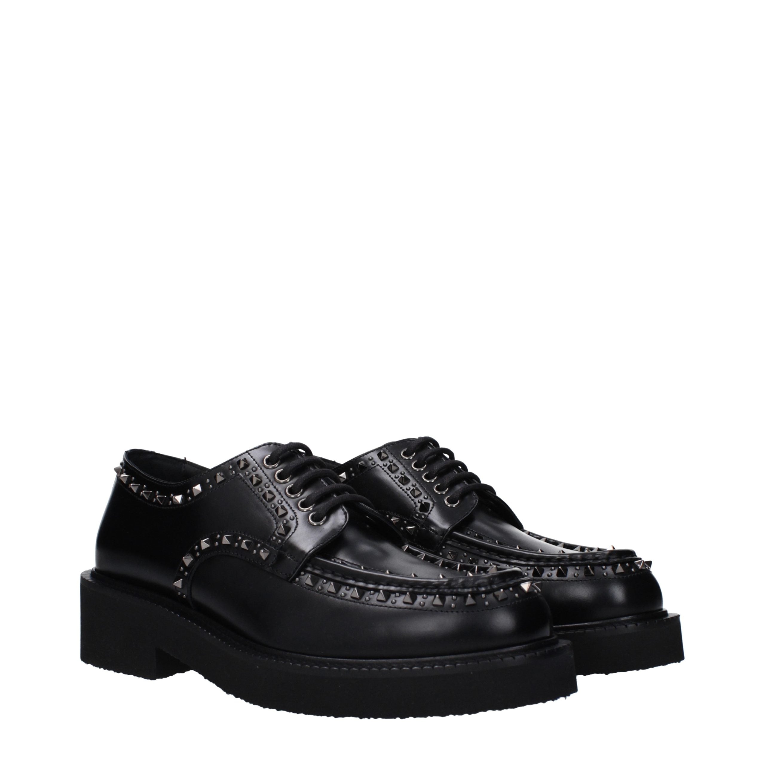 Valentino Garavani Chaussures Richelieu et Derbies en cuir noir