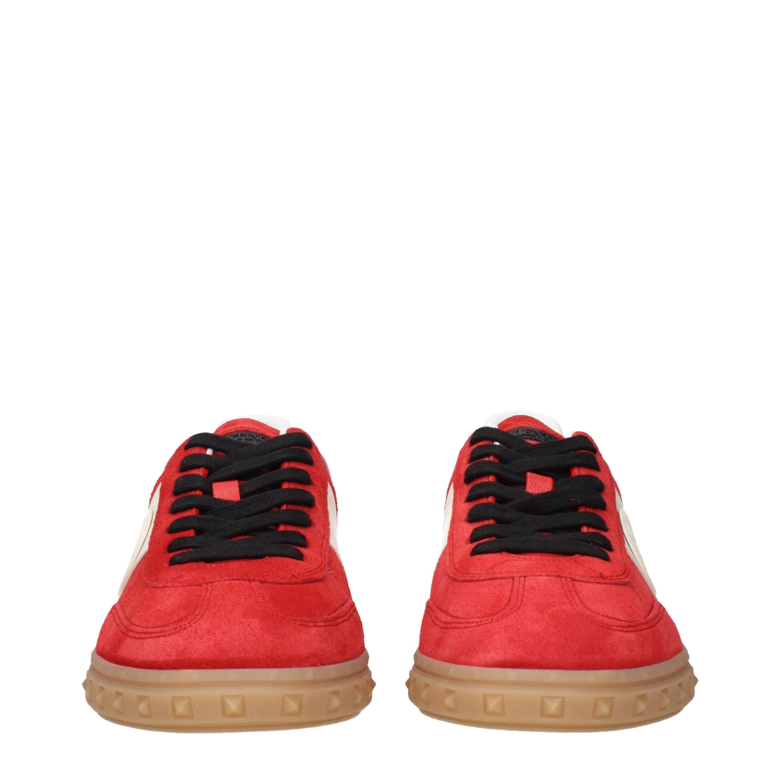 Baskets basses Valentino Garavani en cuir rouge