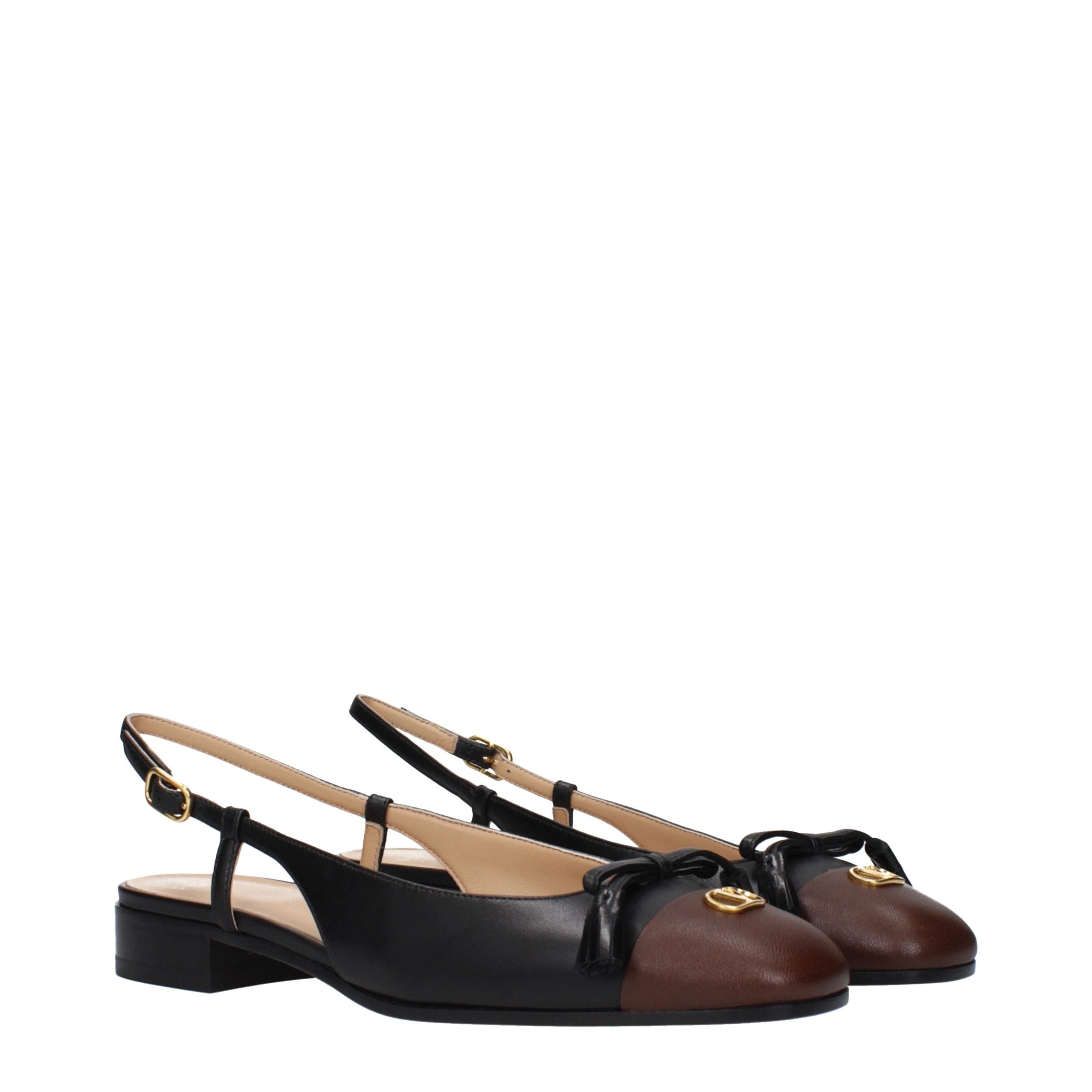 Valentino Garavani Ballerines en cuir noir