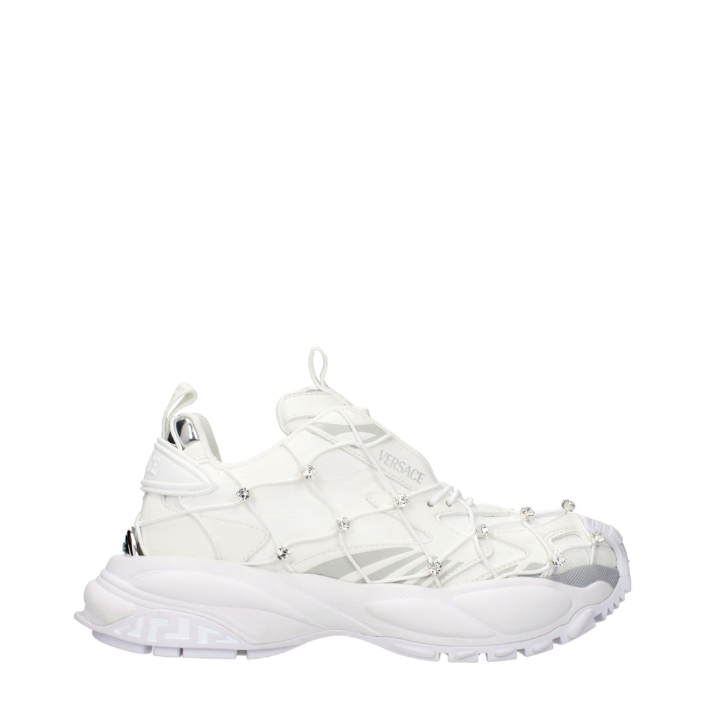 Baskets Versace en tissu blanc
