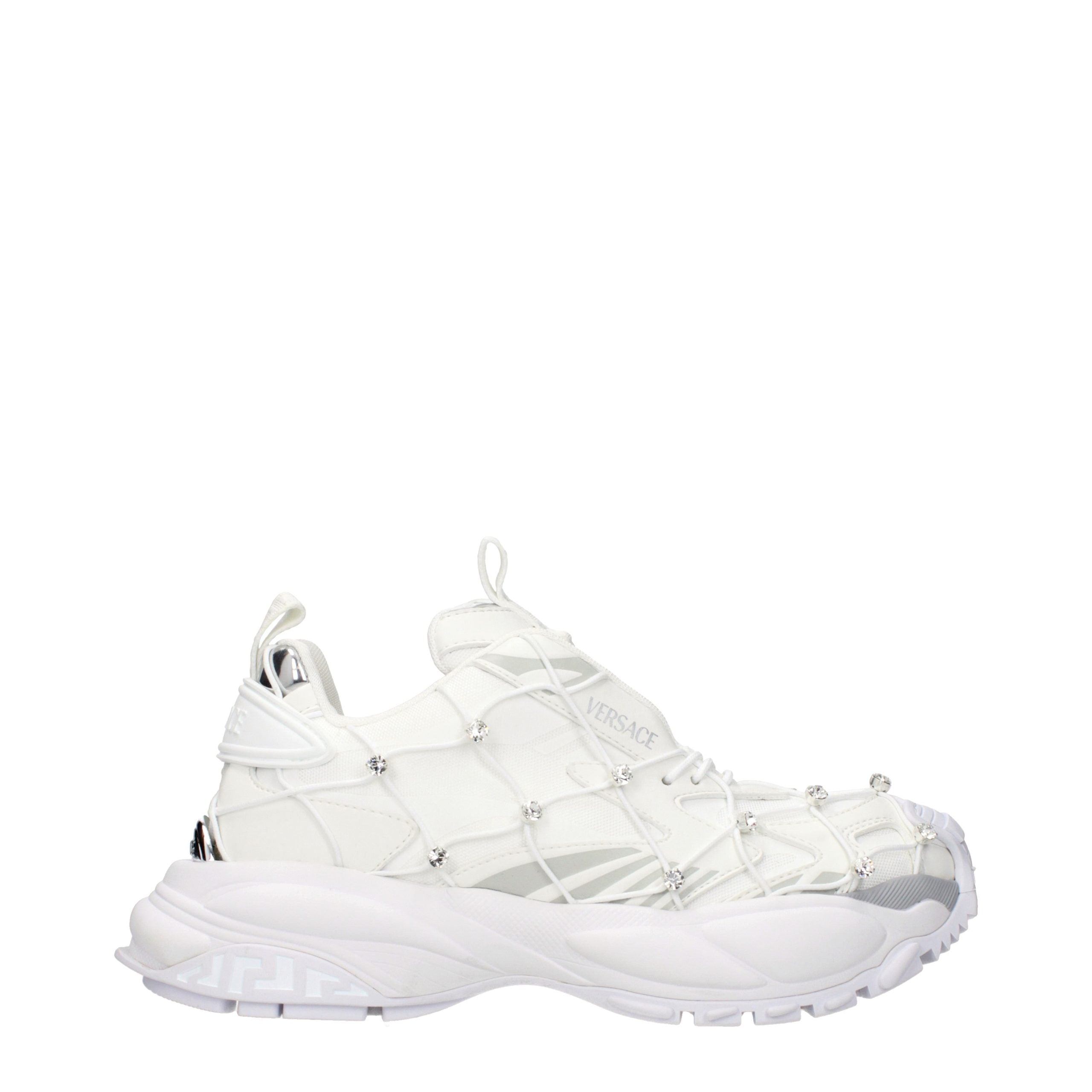 Baskets Versace en tissu blanc