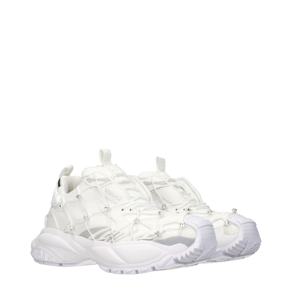 Baskets Versace en tissu blanc