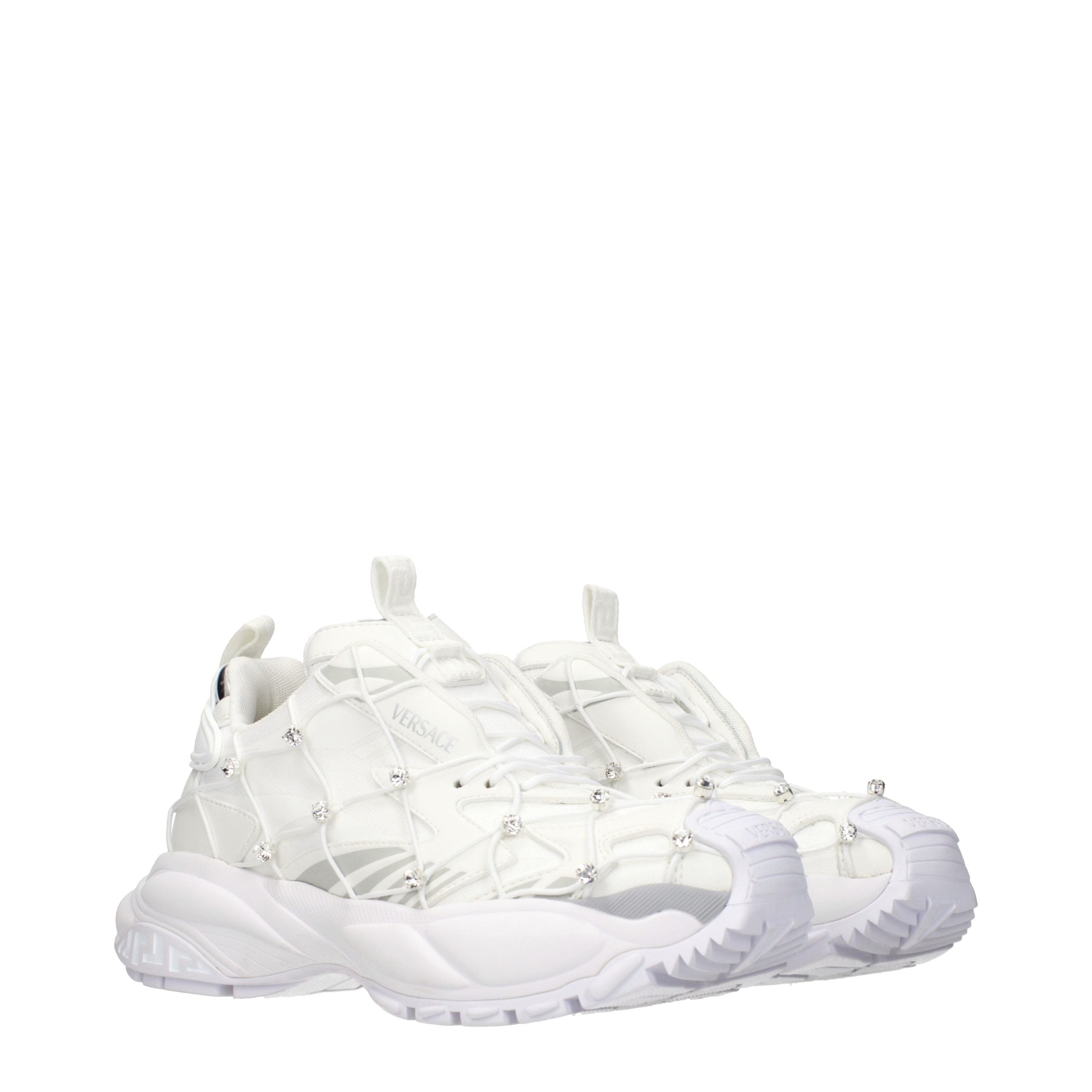Baskets Versace en tissu blanc