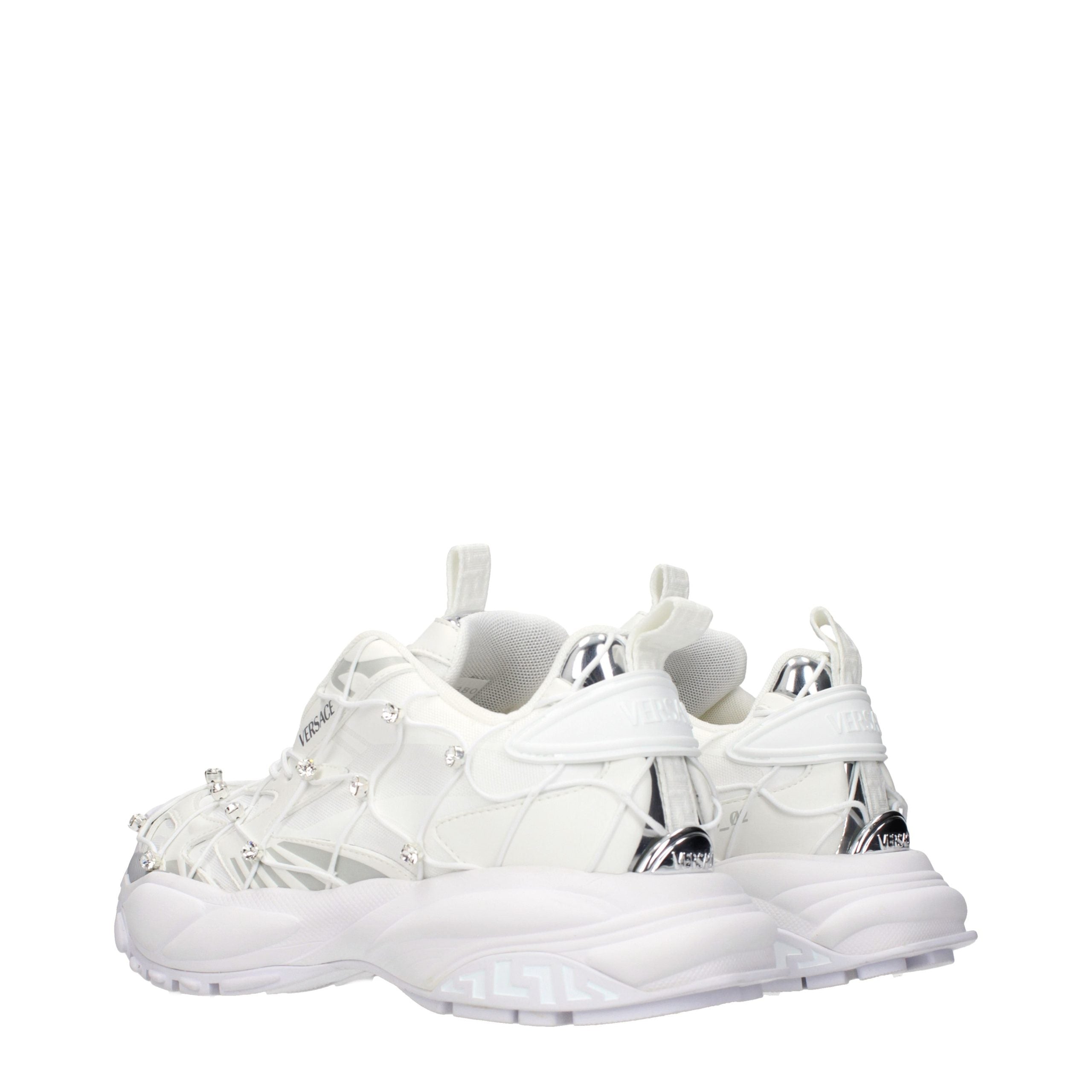 Baskets Versace en tissu blanc