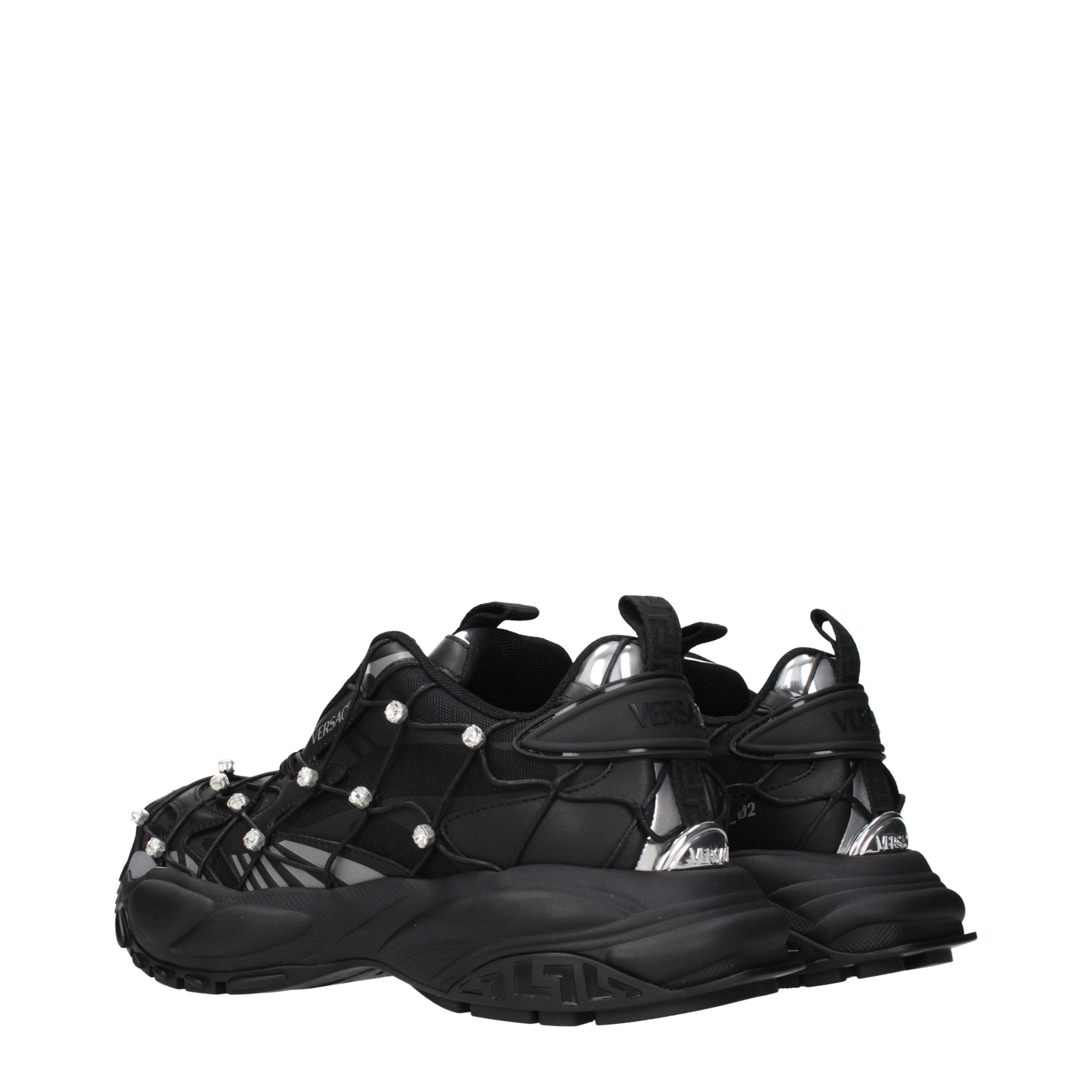 Baskets Chunky Versace en Tissu Noir