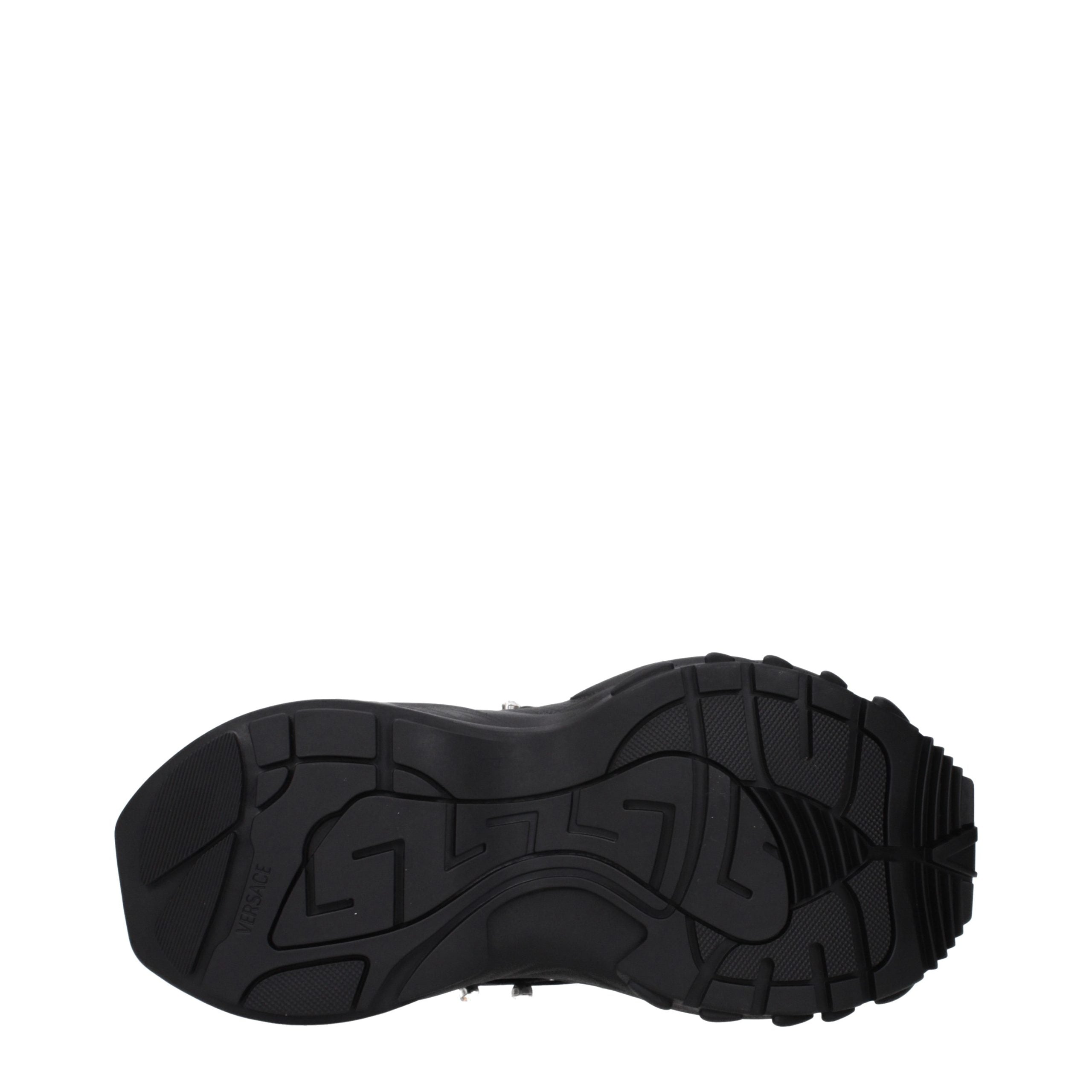 Baskets Chunky Versace en Tissu Noir