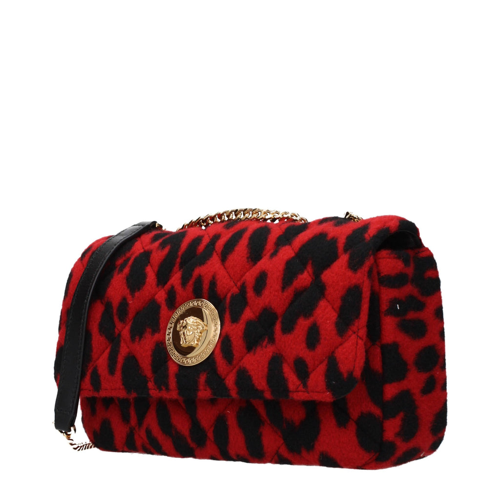 Sac à bandoulière Versace en laine rouge