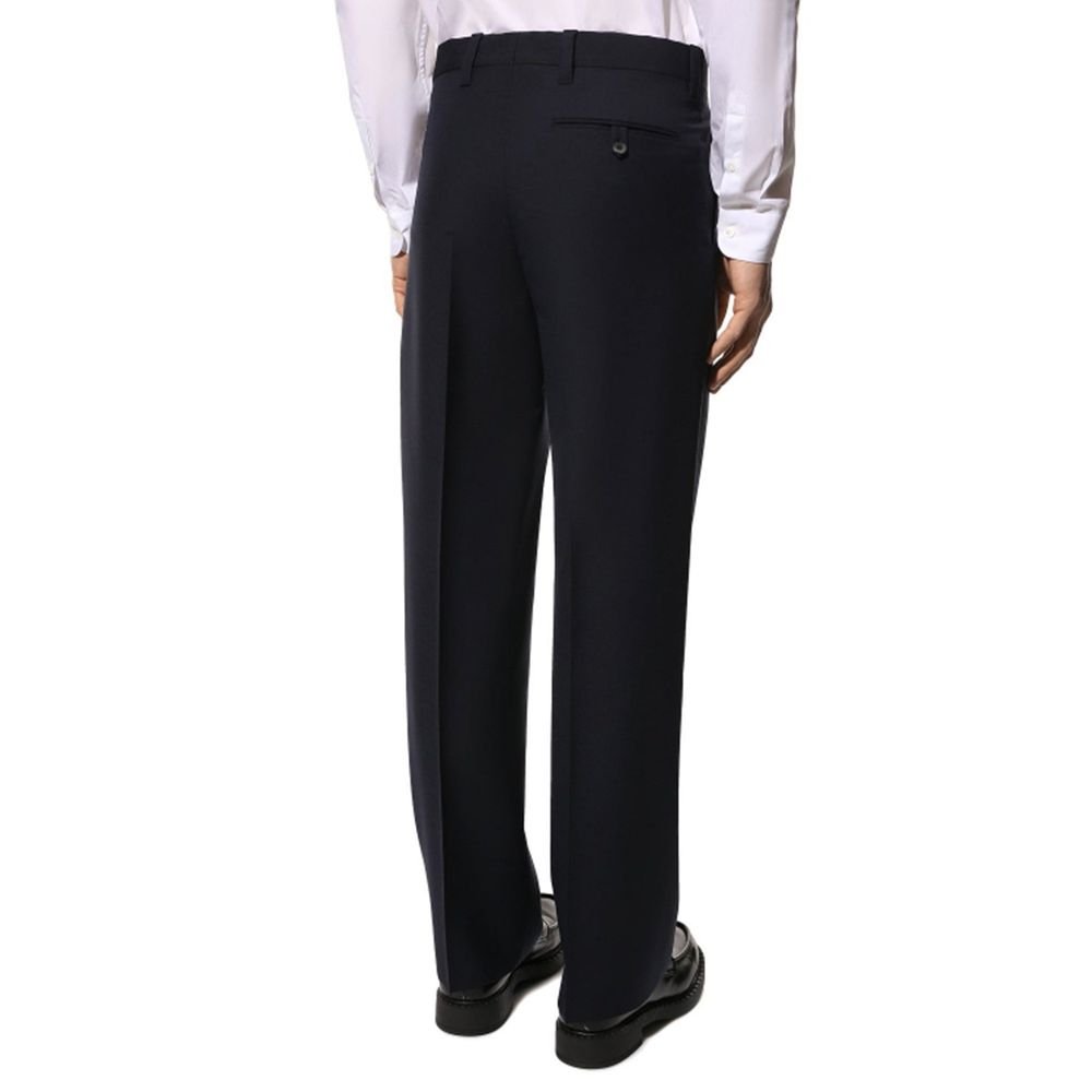 Pantalon de costume Prada bleu en laine