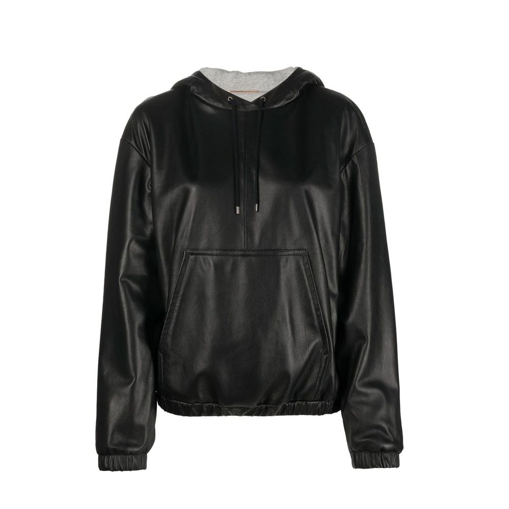 Débardeurs en cuir noir Saint Laurent