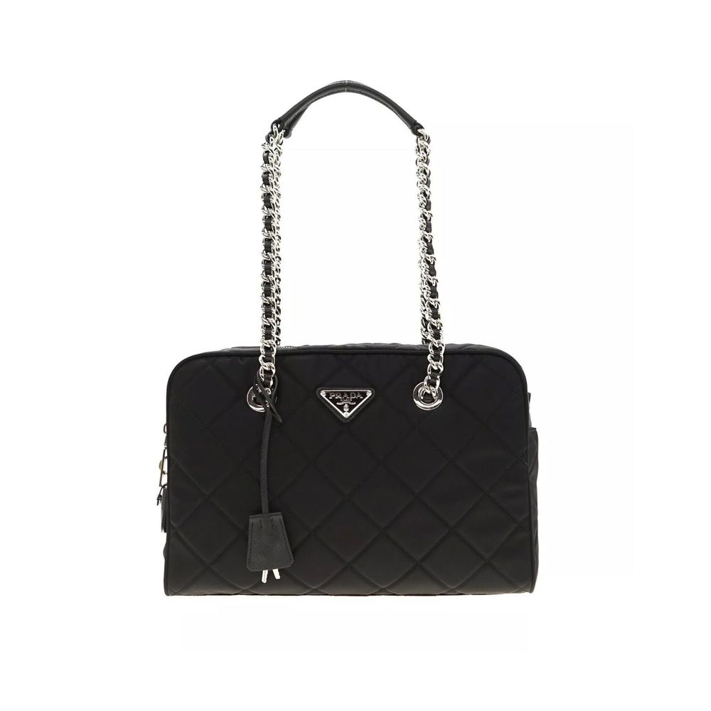 Sac à bandoulière en nylon noir Prada