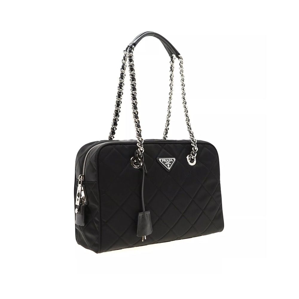 Sac à bandoulière en nylon noir Prada