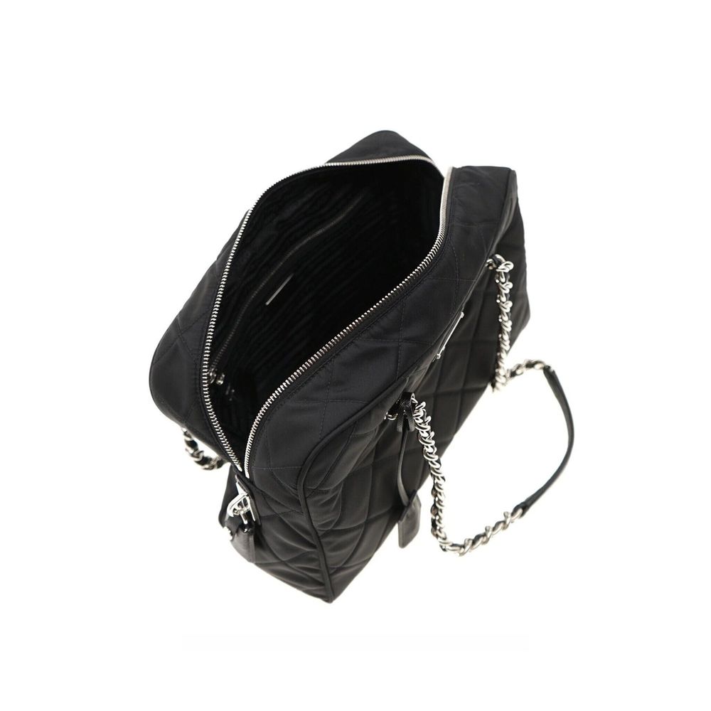 Sac à bandoulière en nylon noir Prada