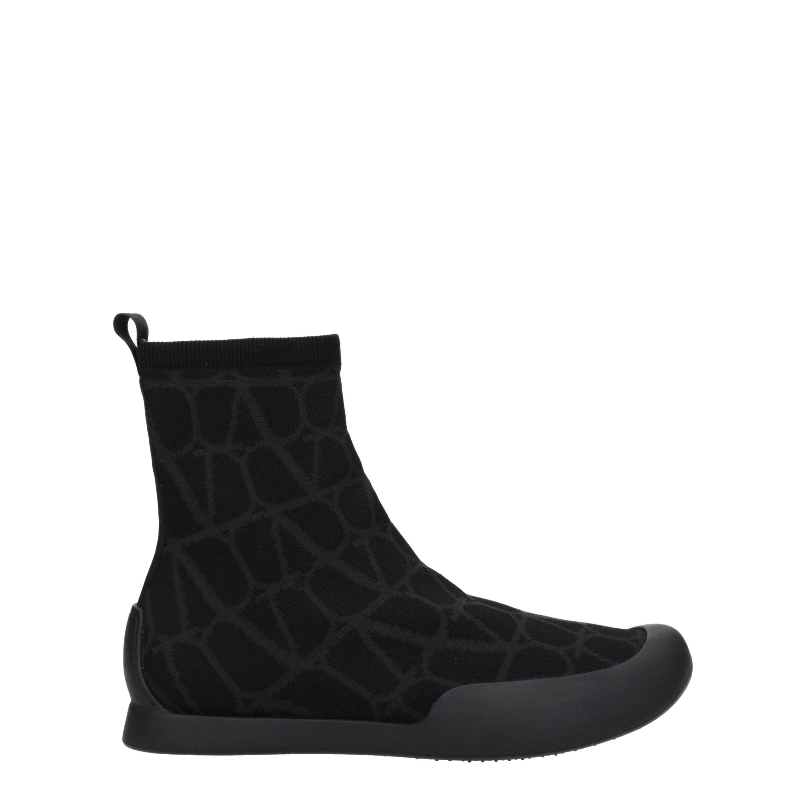Baskets montantes Valentino Garavani en tissu noir