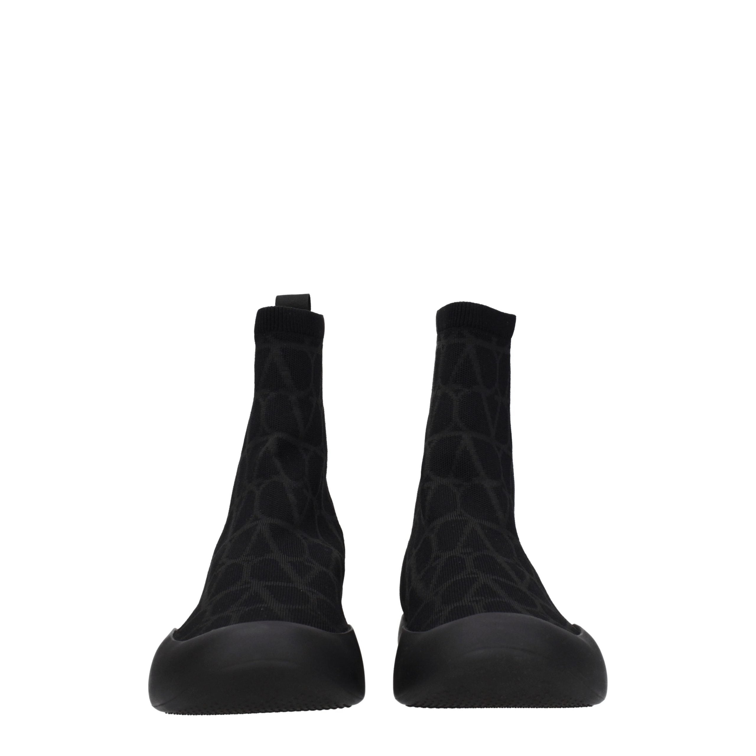 Baskets montantes Valentino Garavani en tissu noir