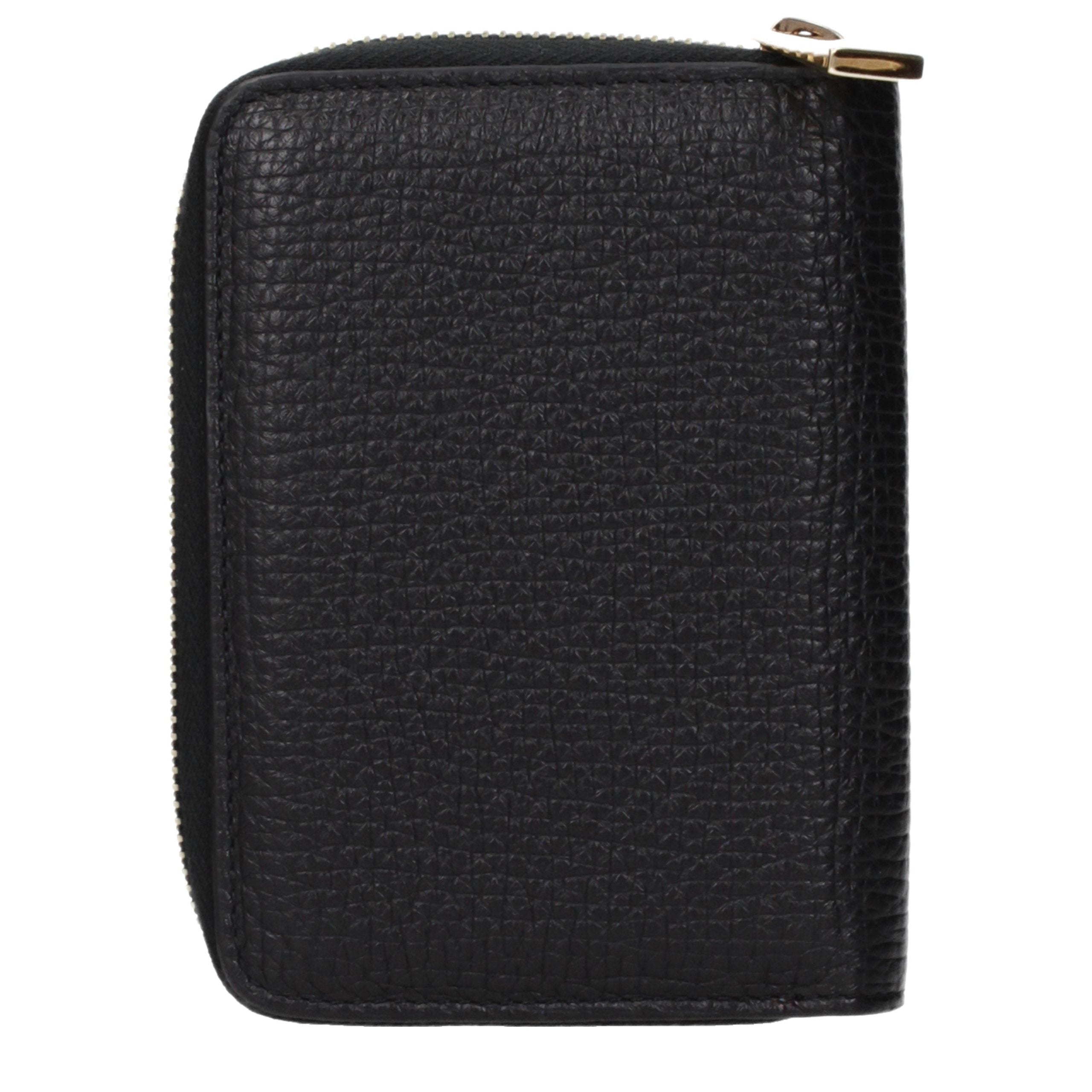 Portefeuille Versace en cuir noir
