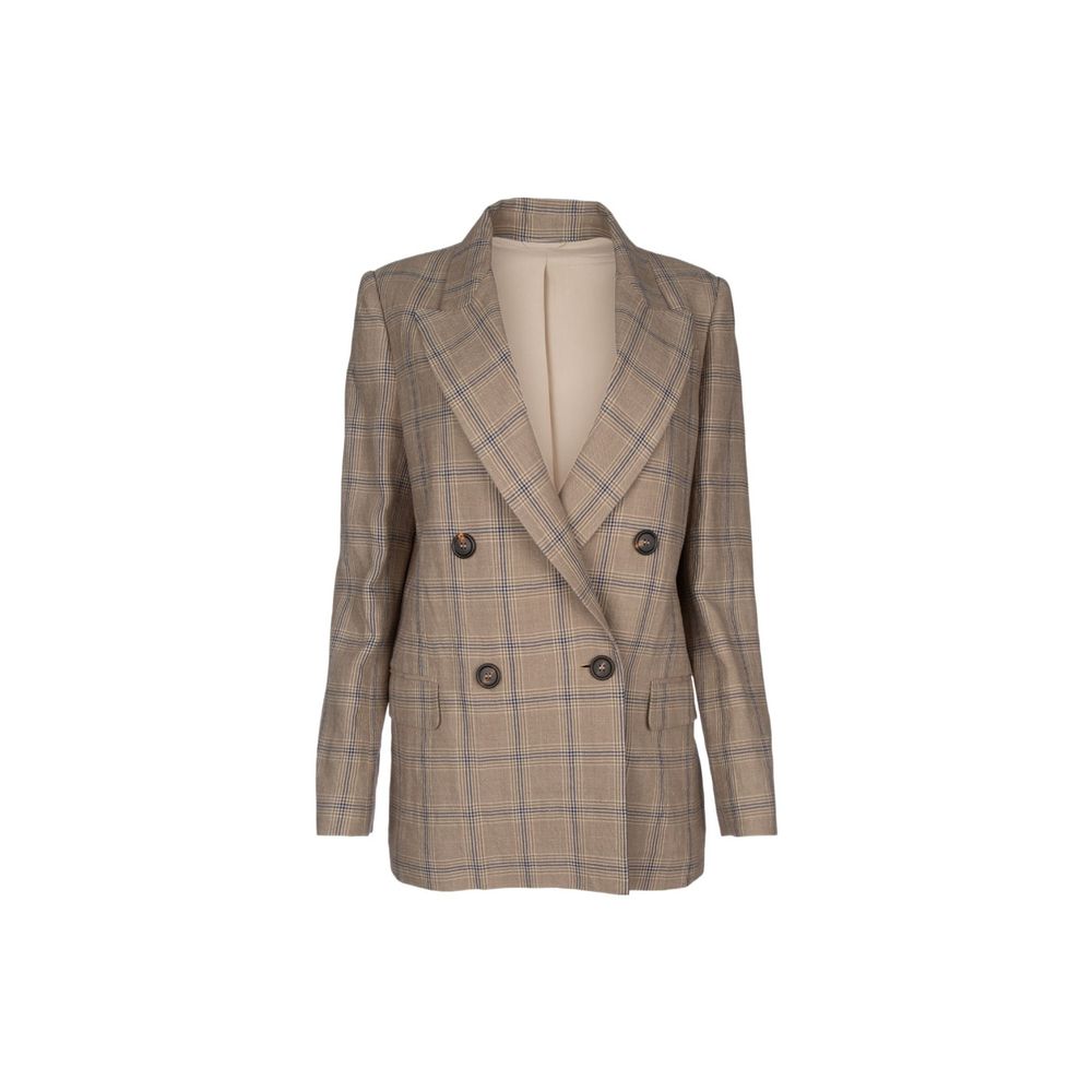 Brunello Cucinelli Blazer en lin marron