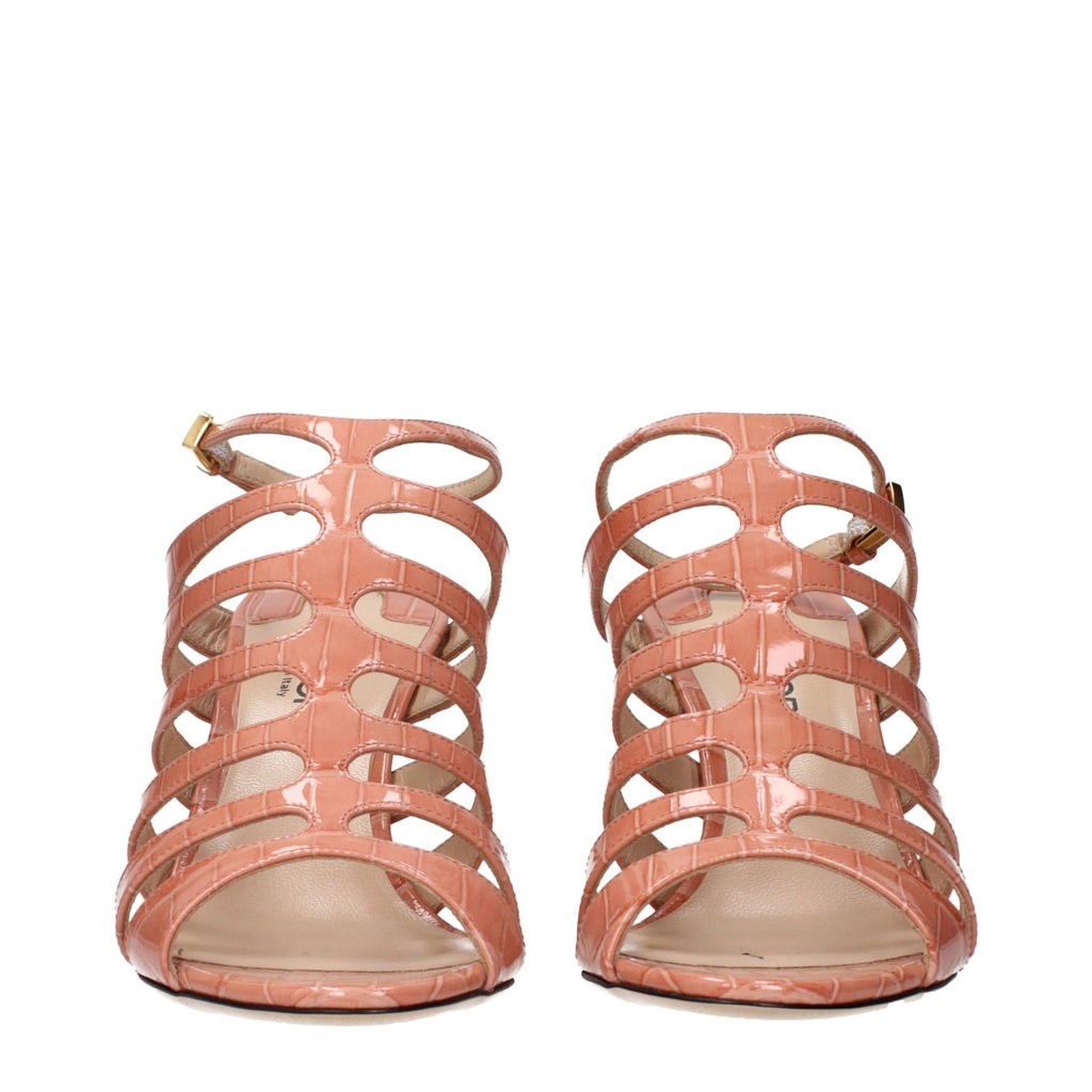 Sandales à talons aiguilles en cuir rose Tom Ford