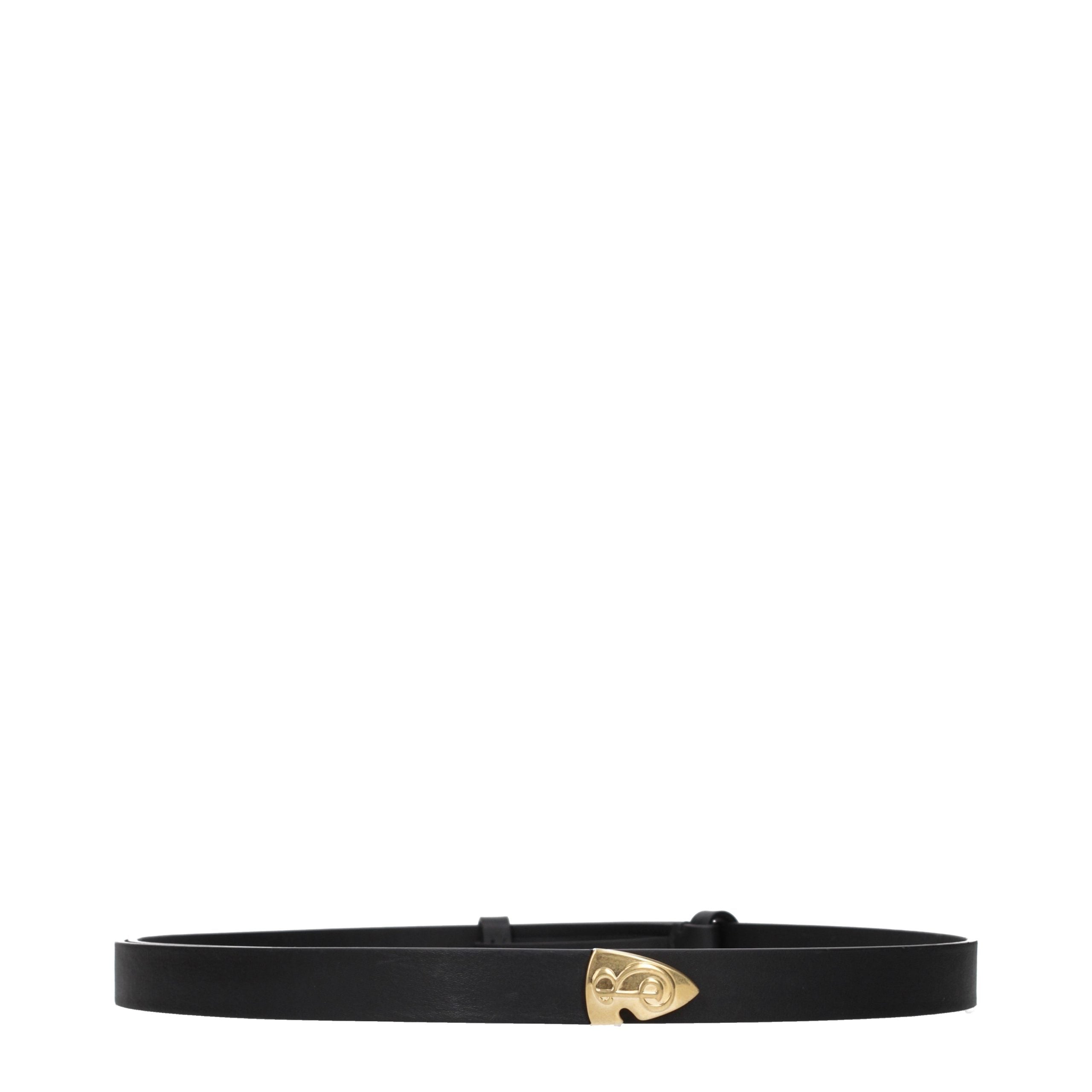 Ceinture classique en cuir noir Burberry