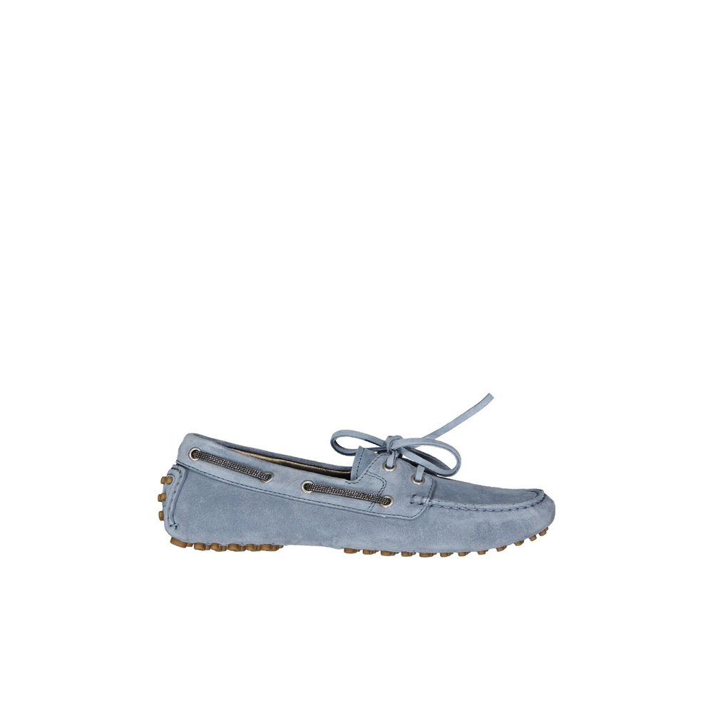 Brunello Cucinelli Blue Leather Moccasin