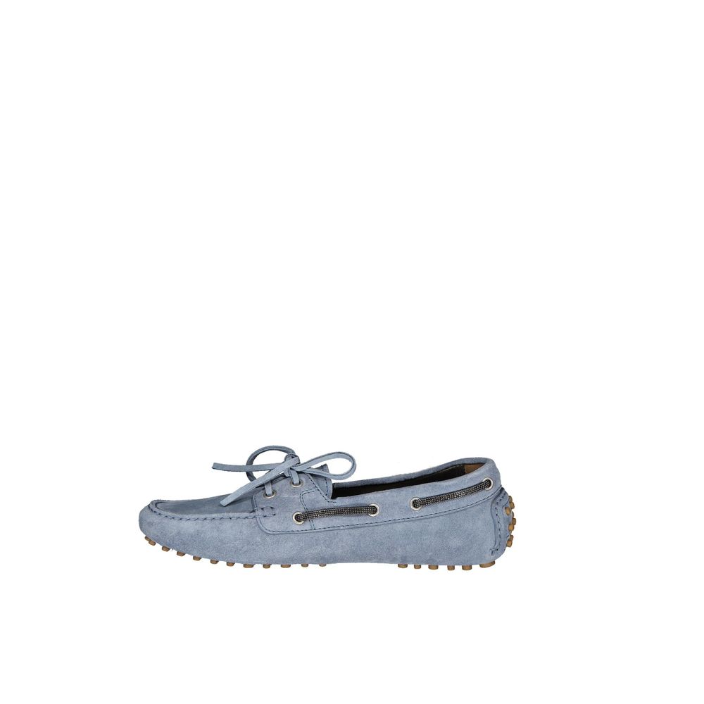 Brunello Cucinelli Blue Leather Moccasin