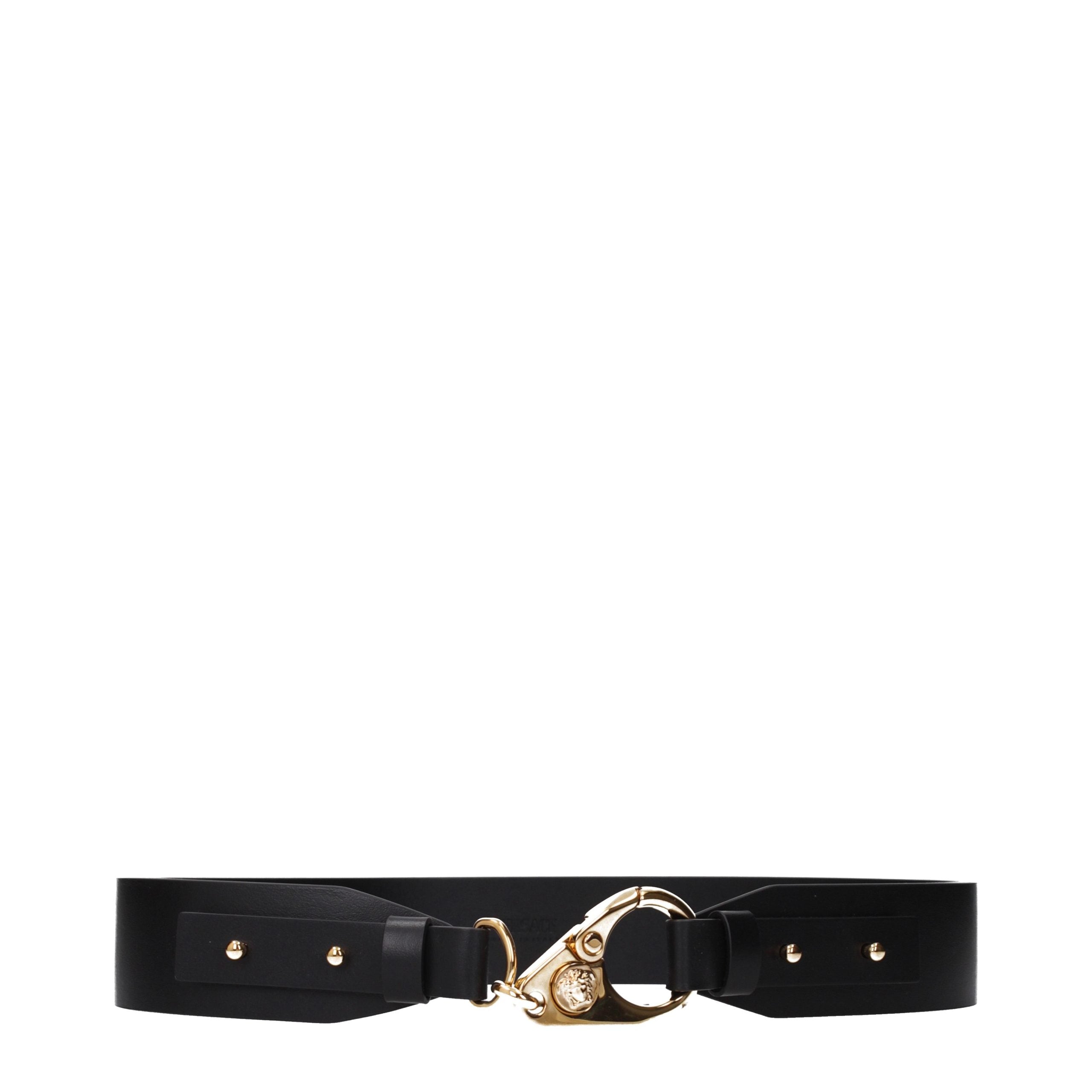 Ceinture Versace en cuir noir