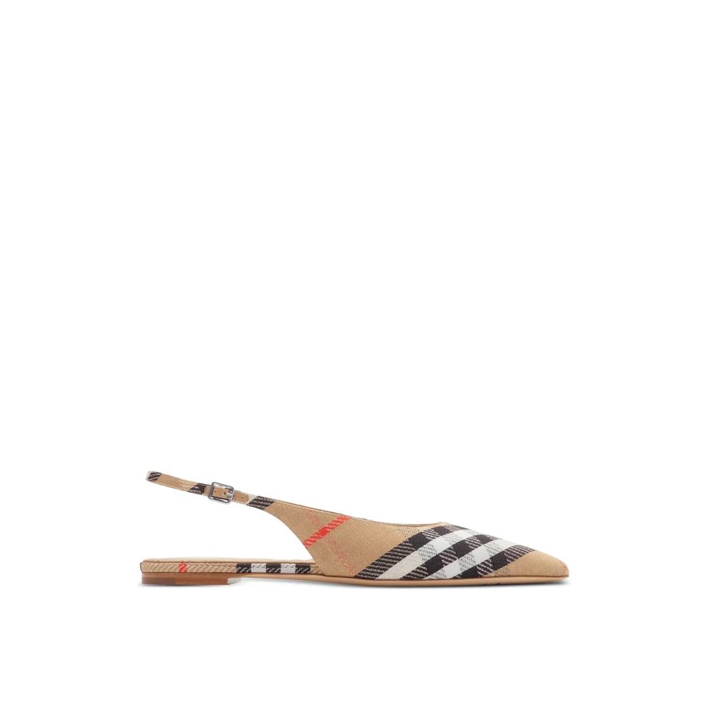Burberry Ballerines en Tissu Marron
