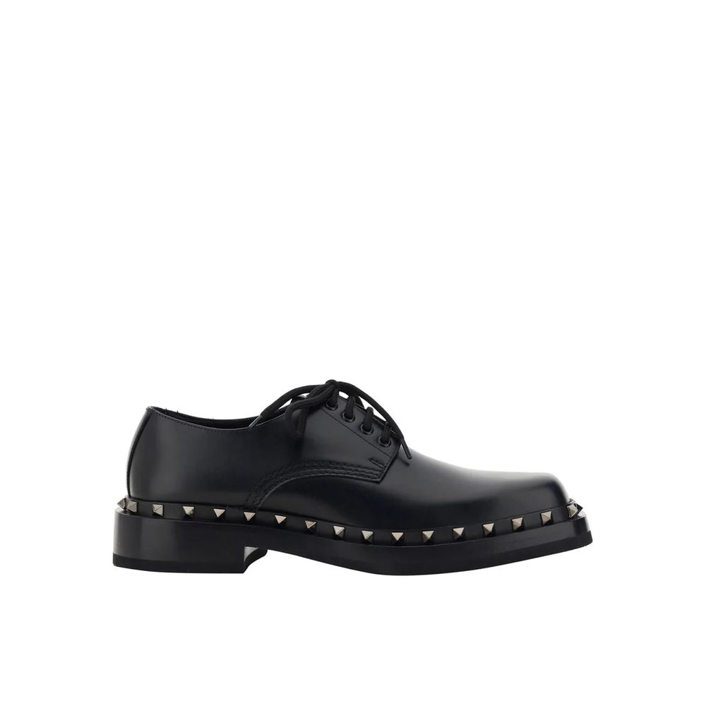 Valentino Garavani Chaussures Richelieu et Derbies en Cuir de Veau Noir